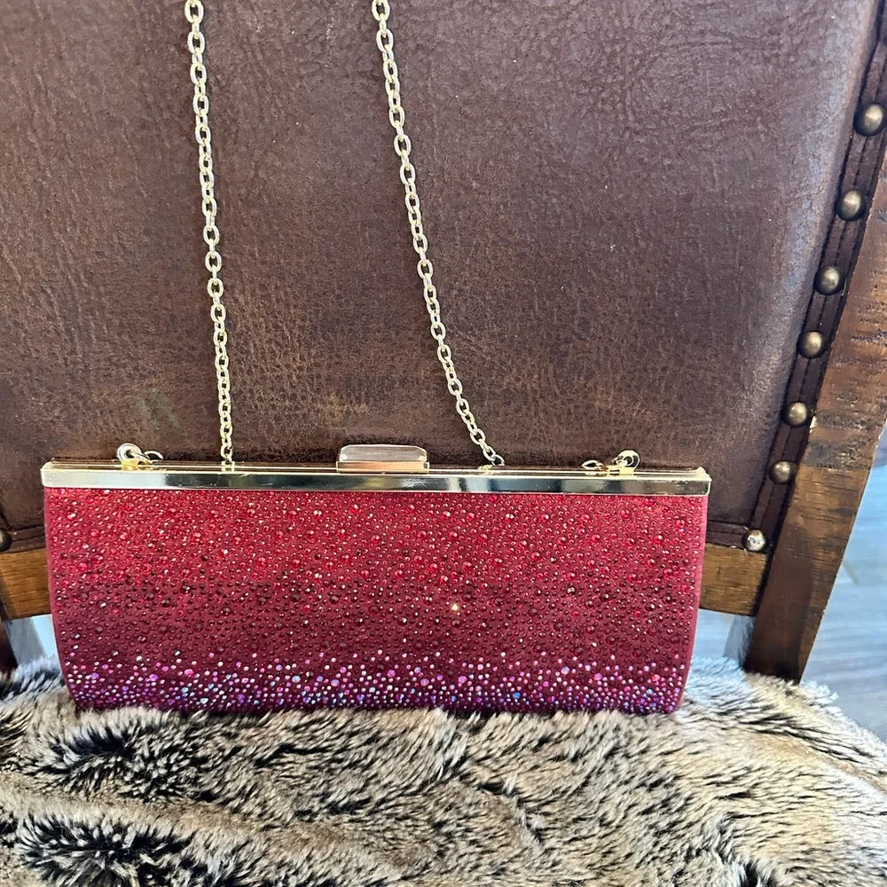 NWOT INC International Concepts Gemstone zombie Carolyn Red Clutch